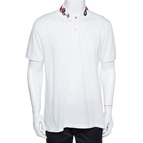 gucci white snake t shirt|Gucci polo snake collar.